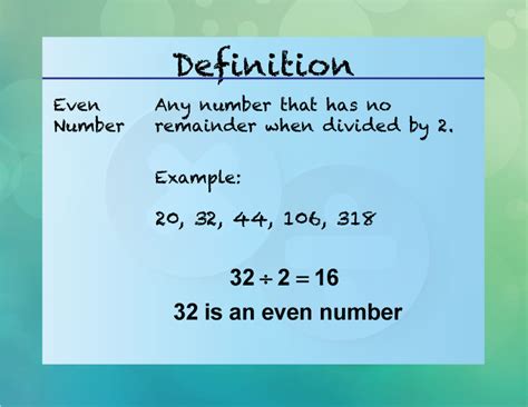 even divided by even|Even Numbers Definition .